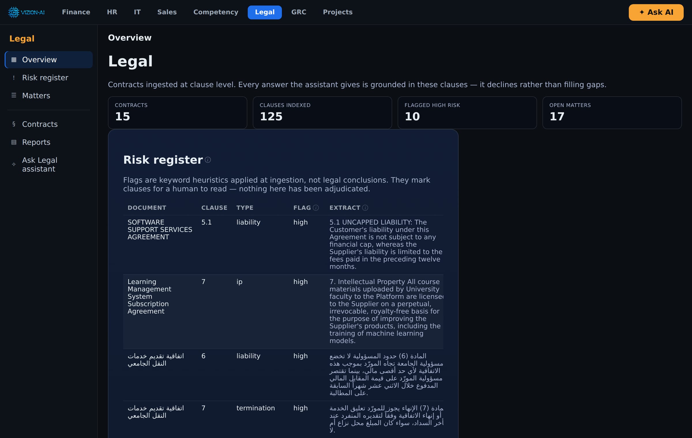 Legal screenshot